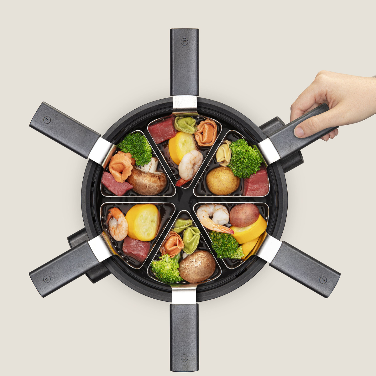 Evolution Mini 6 Baskets Fondue Set 3-in-1