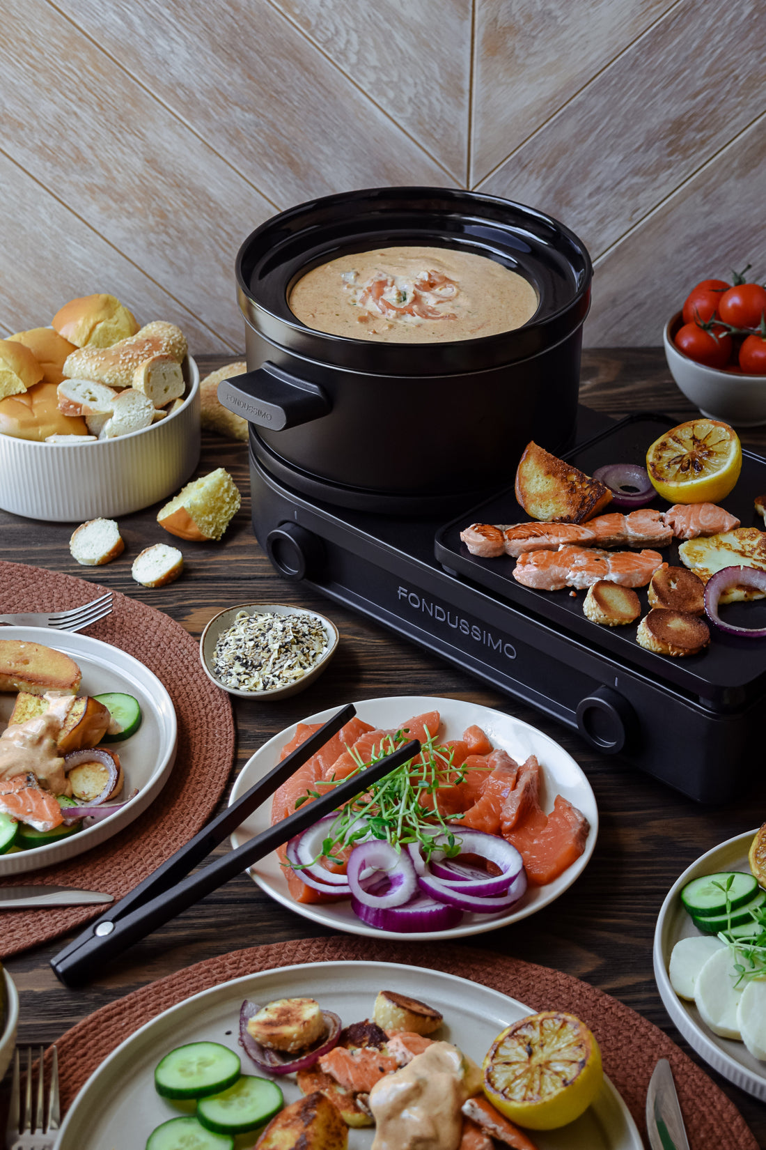 Fondue Bagel au Saumon Fumé