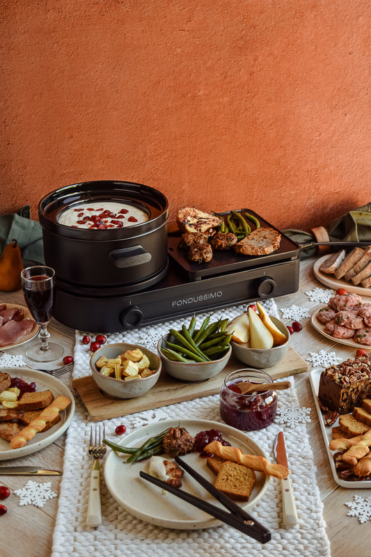 Fondue de Noël Chèvre et Canneberges