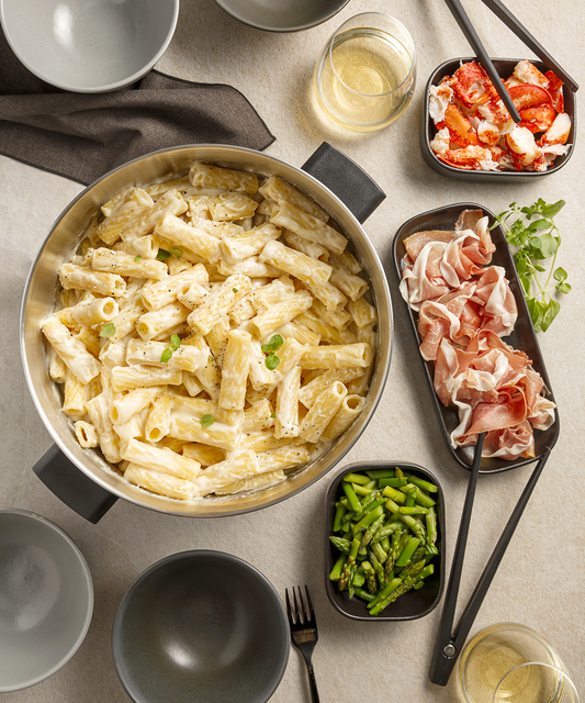 Pâtes crémeuses aux deux fromages